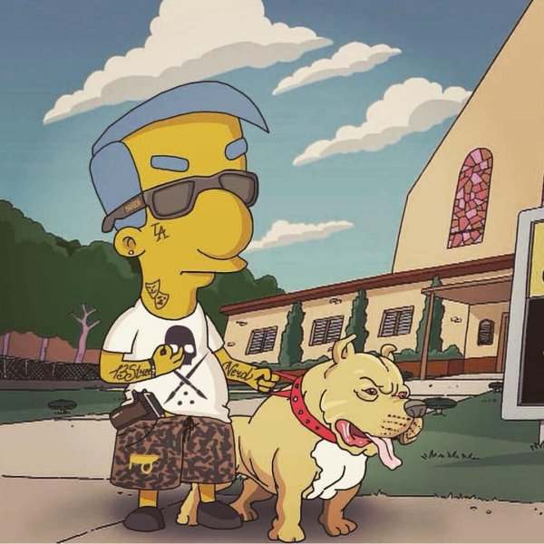 Барт симпсон гангстер