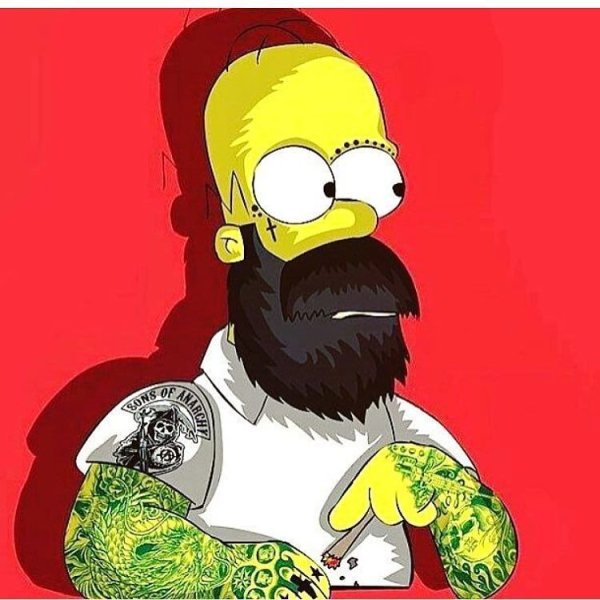 Бородатый барт симпсон