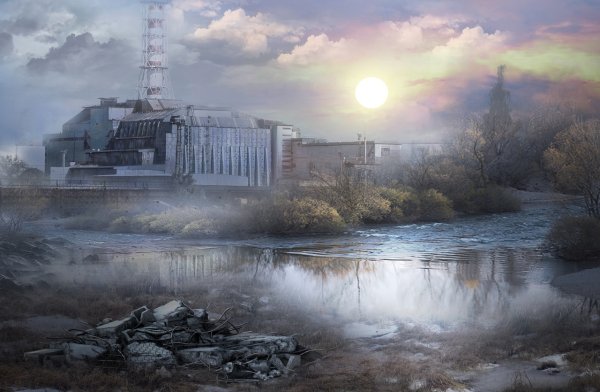 Чернобыльская АЭС сталкер арт