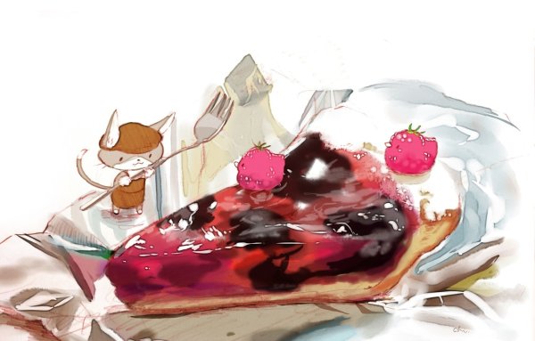Ягодный пирог арт