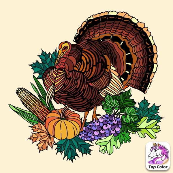 Индюк, индеец индюшонок для дошкольников