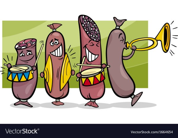 Смешная колбаса рисунок