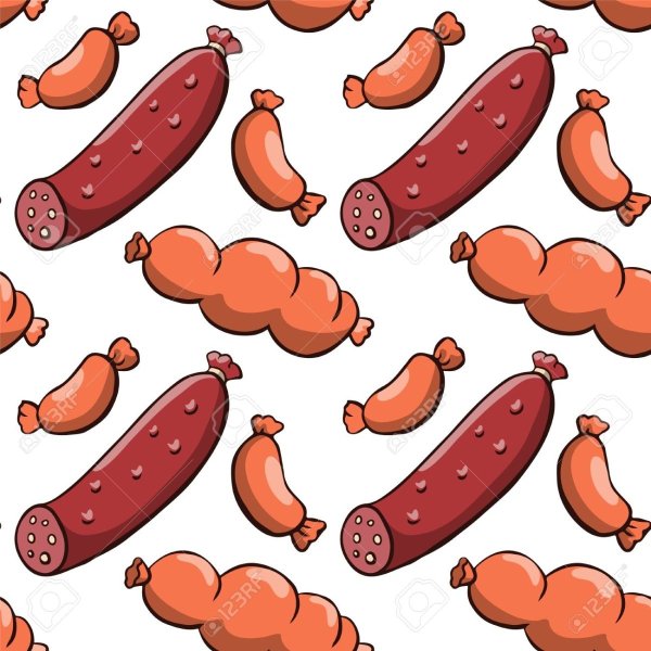 Сосиски паттерн для детей