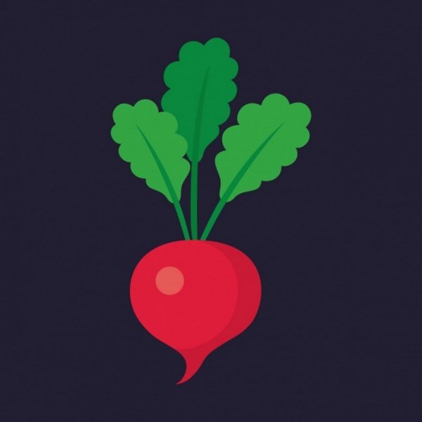 Нарисовать редиску