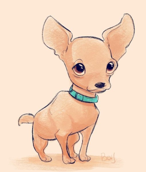 Собачка рисунок