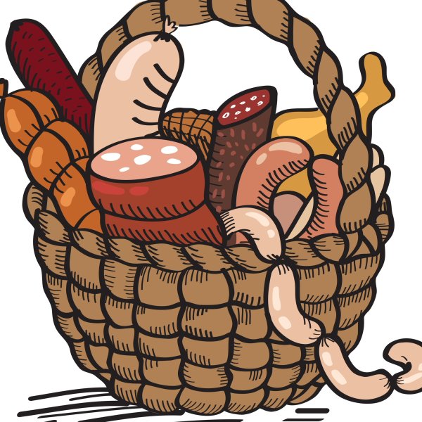 Мультяшная корзинка для продуктов