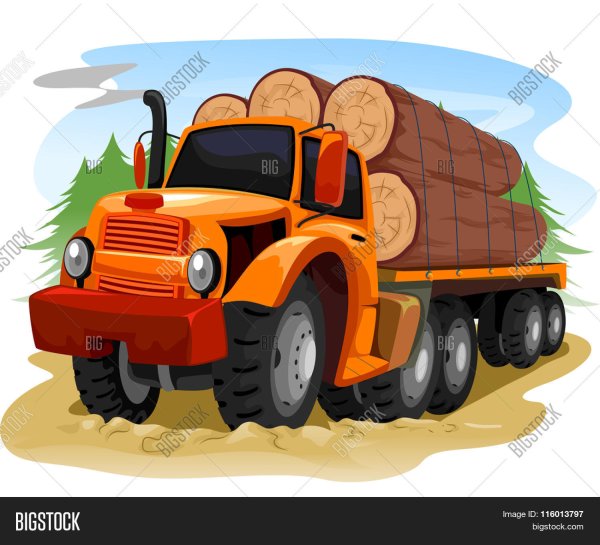 Лесовоз вектор
