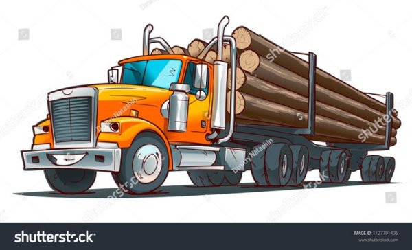 Лесовоз вектор