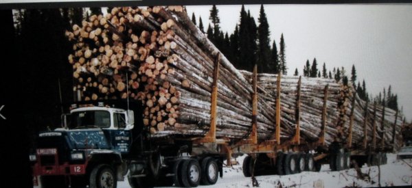 Mack r лесовоз