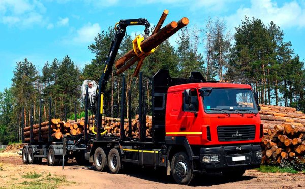 Сортиментовоз МАЗ С манипулятором Велмаш vm10l86