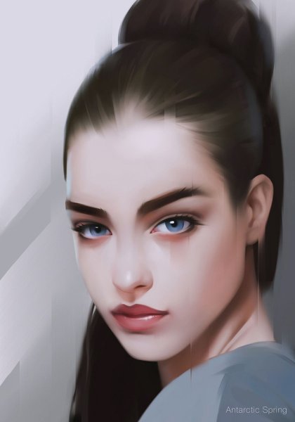 Красивое лицо арт