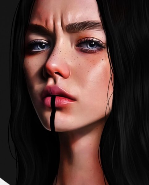 Лицо девушки арт