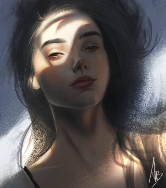 Лицо девушки арт