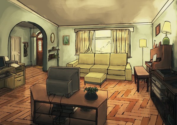 Комната в мультяшном стиле