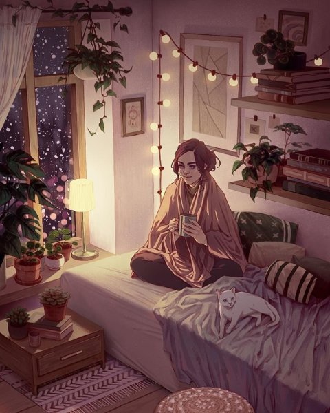 Атмосферные уютные арты