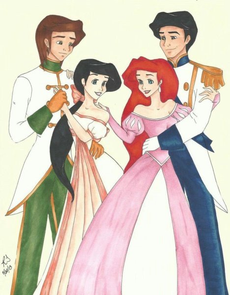 Ариэль и принц Эрик и Мелоди