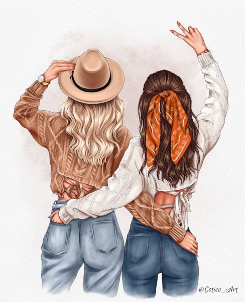 Друзья рисунок арт