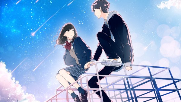 Аниме парень и девушка Дружба