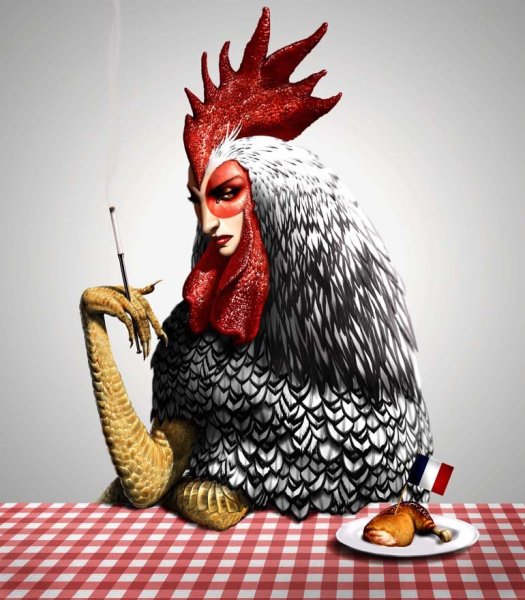 Девушка с курицей