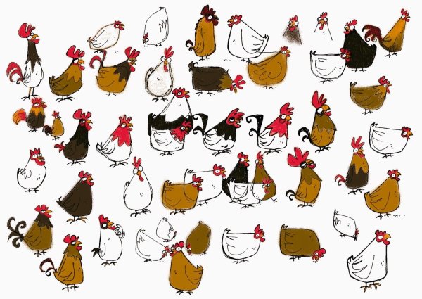 Курица стилизованная