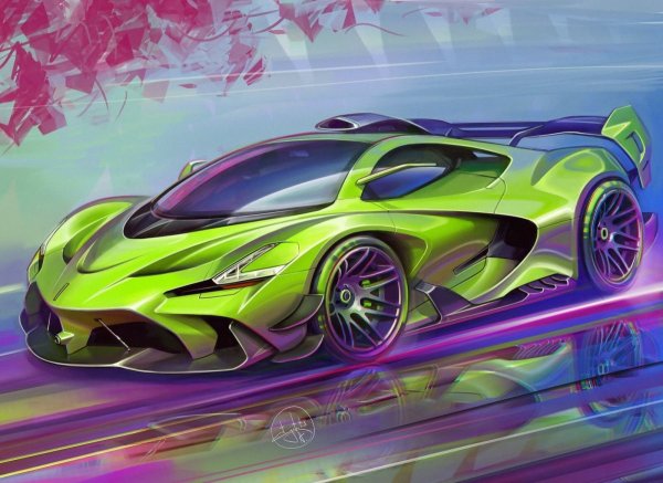 Спорткар арт