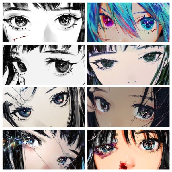 Аниме глаза покрас