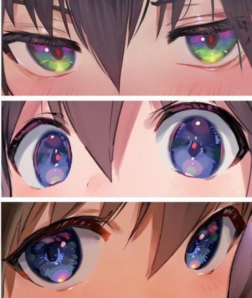 Необычные глаза аниме