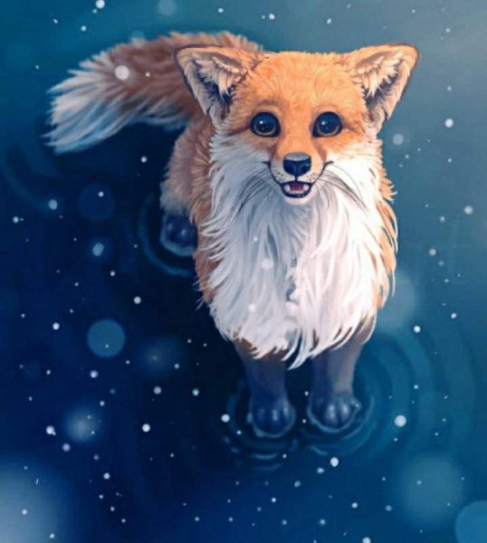 Милая лиса арт