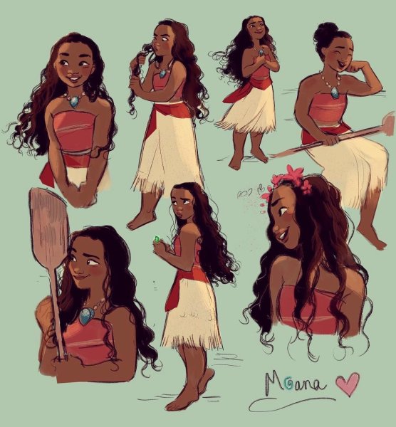 Моана и Мауи арт