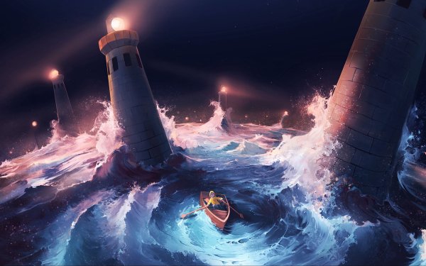 Толбухин Маяк в шторм