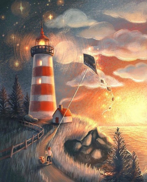 Маяк открытка