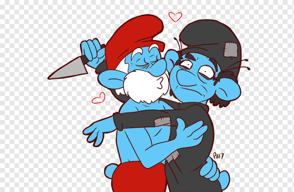 Гаргамель и папа Смурф