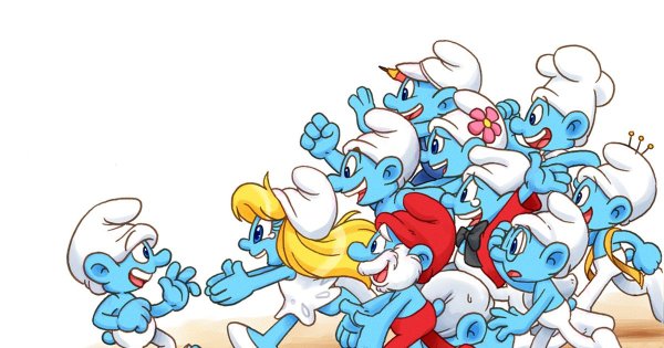 Гаргамель и папа Смурф