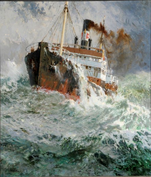 Ханс Бриман картины корабли