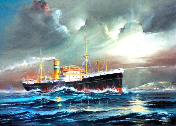 Ханс Бриман картины корабли