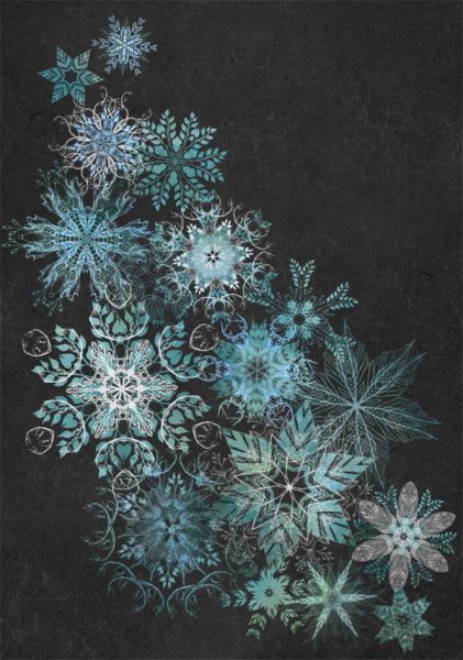 Снежинки арты