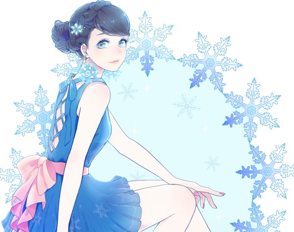 Снежинки аниме