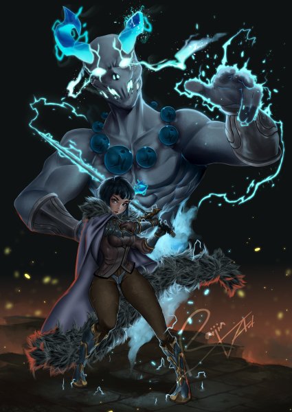 Райдзин Бог грома арт