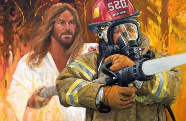 Пожарный арт