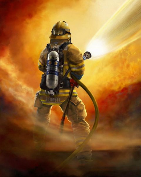 Пожарник арт