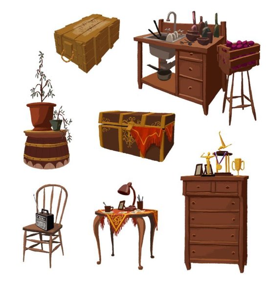 Арт предметов мебели