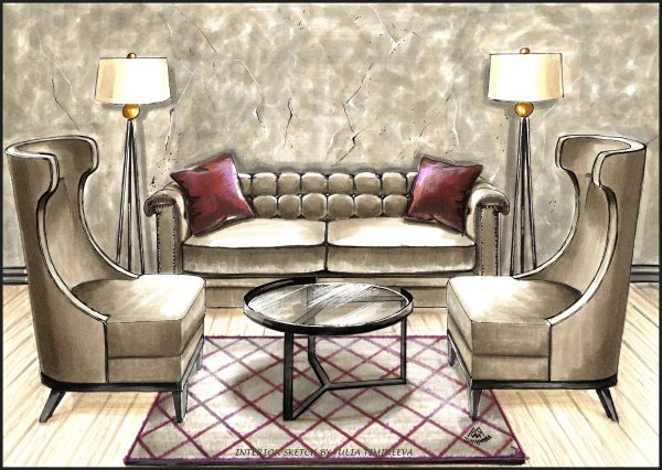 Нарисованная мебель