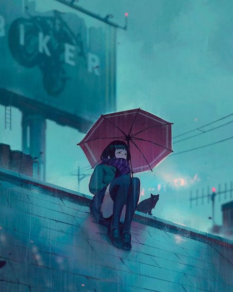 Человек на крыше аниме