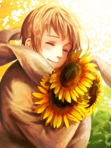 Hetalia Russia Подсолнухи