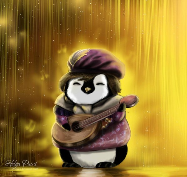 Милые пингвины арт