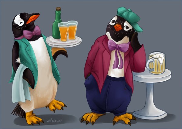 Крутой Пингвин арт