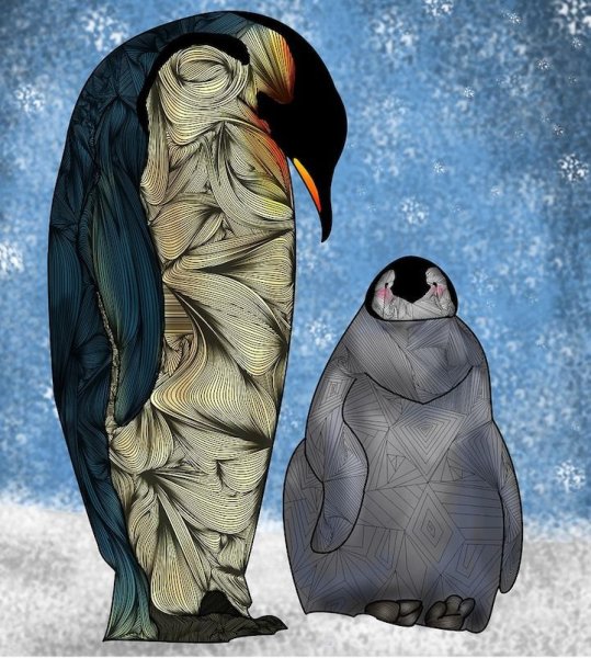 Пингвин арт