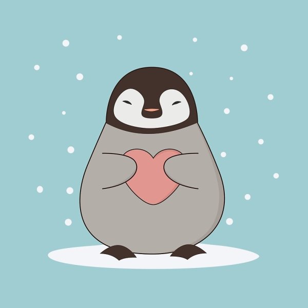 Милый Пингвин рисунок