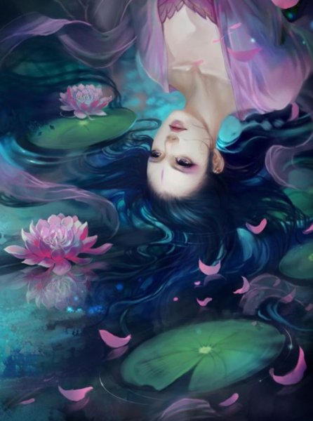 Девушка в воде арт