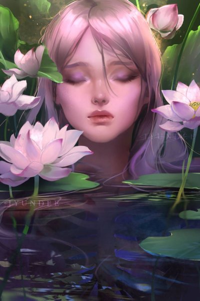 Девушка с лотосом